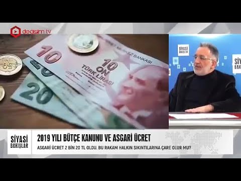 2019 YILI BÜTÇE KANUNU VE ASGARİ ÜCRET